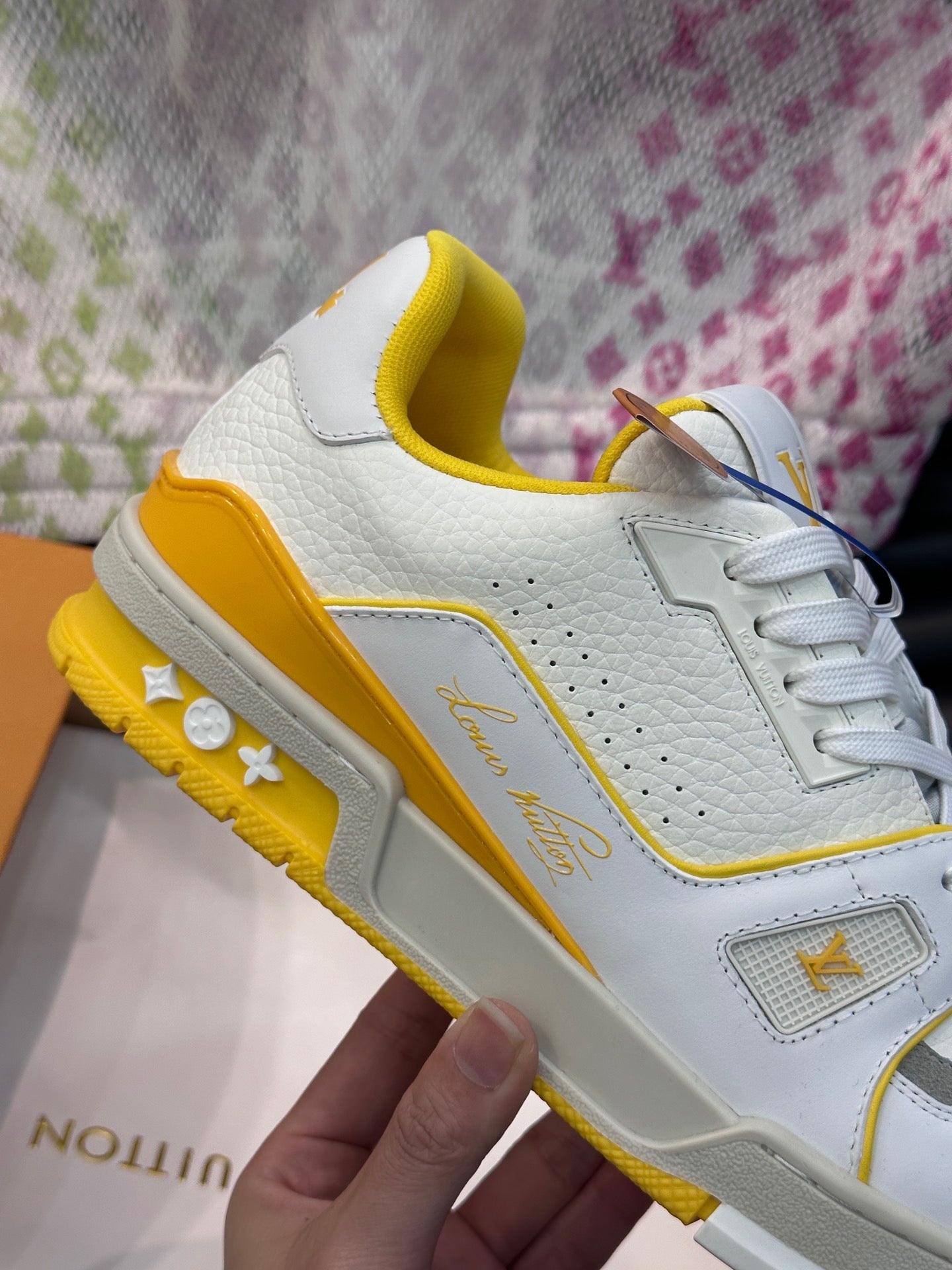 LUV Women's Yellow and White Trainer  Sneakers-097 - sneakerhillcom