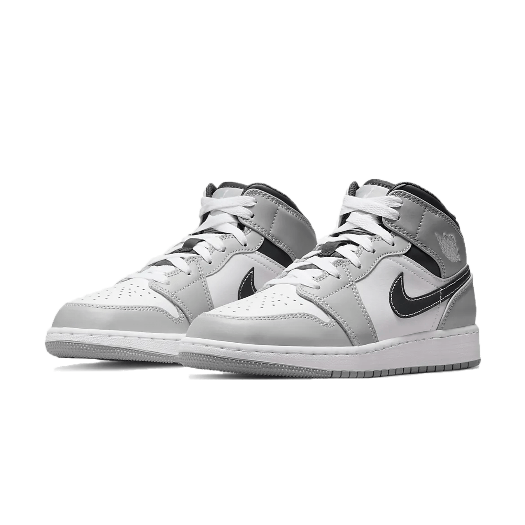 Air Jordan 1 Mid GS 'Light Smoke Grey' - sneakerhypesusa