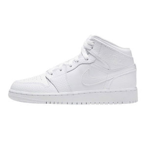 Air Jordan 1 Mid GS 'Triple White' - sneakerhypesusa