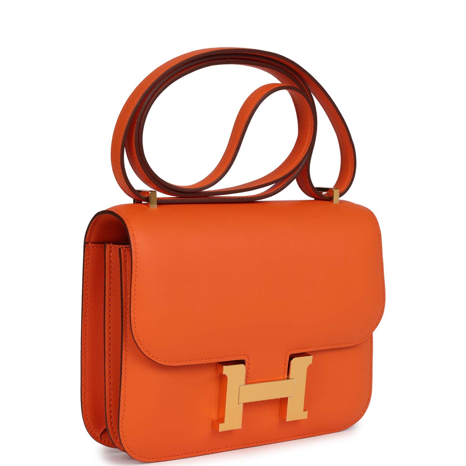 Constance 18 Orange Swift Gold Hardware Kilta bags