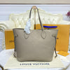 Sneakerhill Beige Leather Neverfull Bag - LUV 590