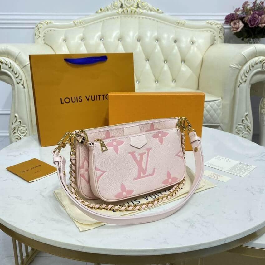 Sneakerhill Bicolor Multi Pochette Accessoires Bag Pink - LUV 543 sneakerhillcom