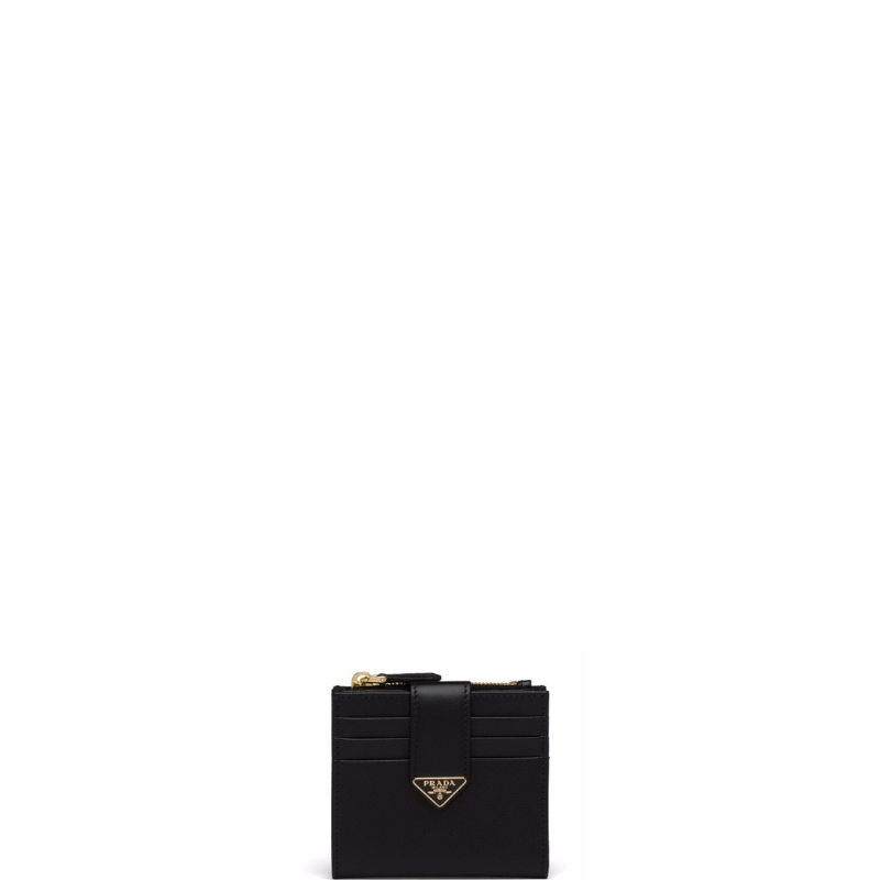 Sneakerhill - Logo-Plaque Saffiano Wallet Black - sneakerhillcom