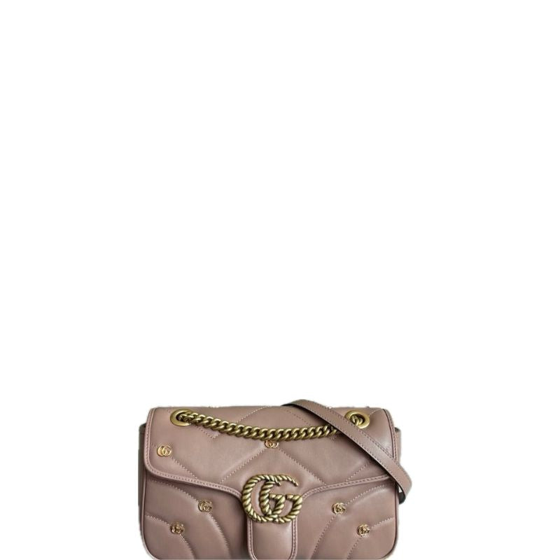 Sneakerhill - GG Shoulder Bag Rose Brown - sneakerhillcom