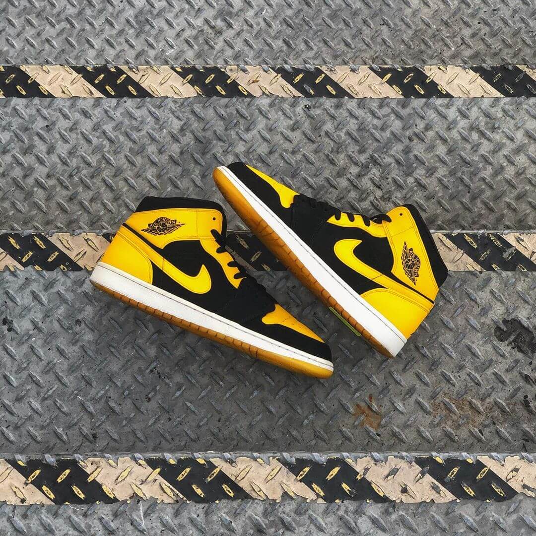 Custom Air Jordan 1 Black Yellow Sneakers - sneakerhypesusa