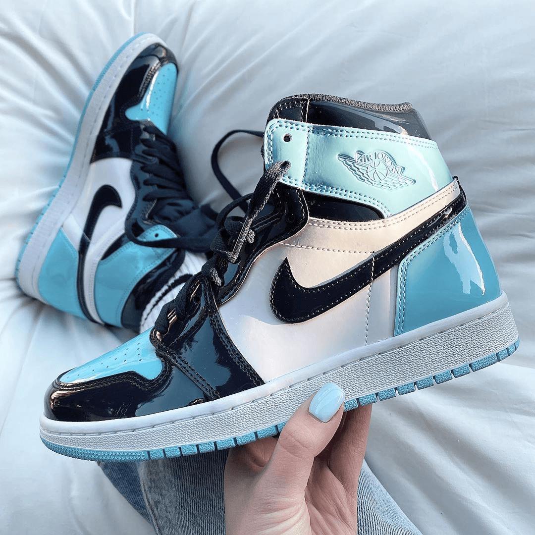 Custom Air Jordan 1 Blue Chill Sneakers - sneakerhypesusa