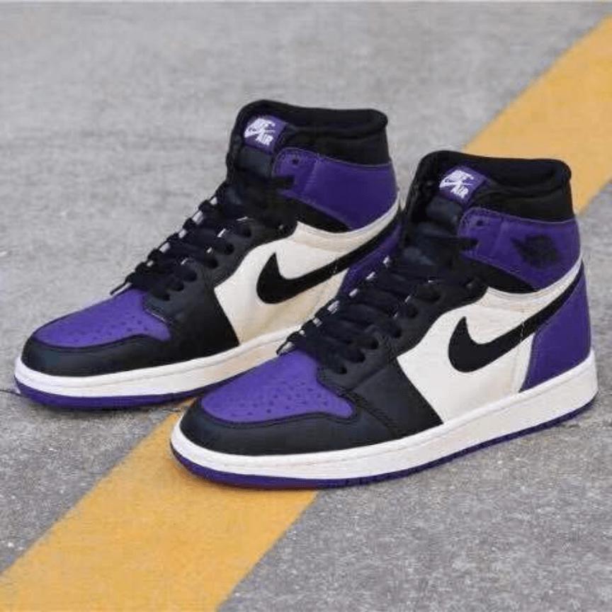 Custom Air Jordan 1 Court Purple Sneakers - sneakerhypesusa