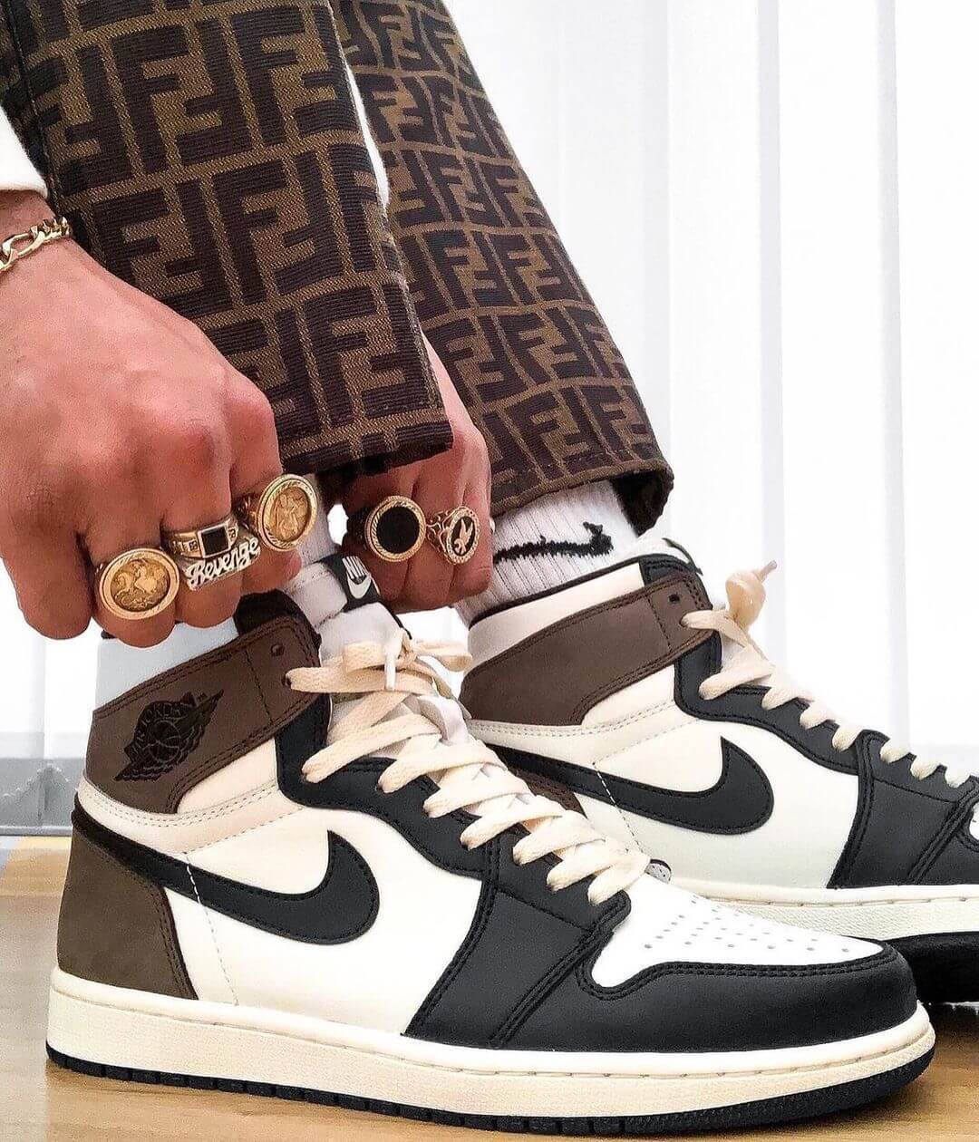 Custom Air Jordan 1 Dark Mocha Sneakers - sneakerhypesusa