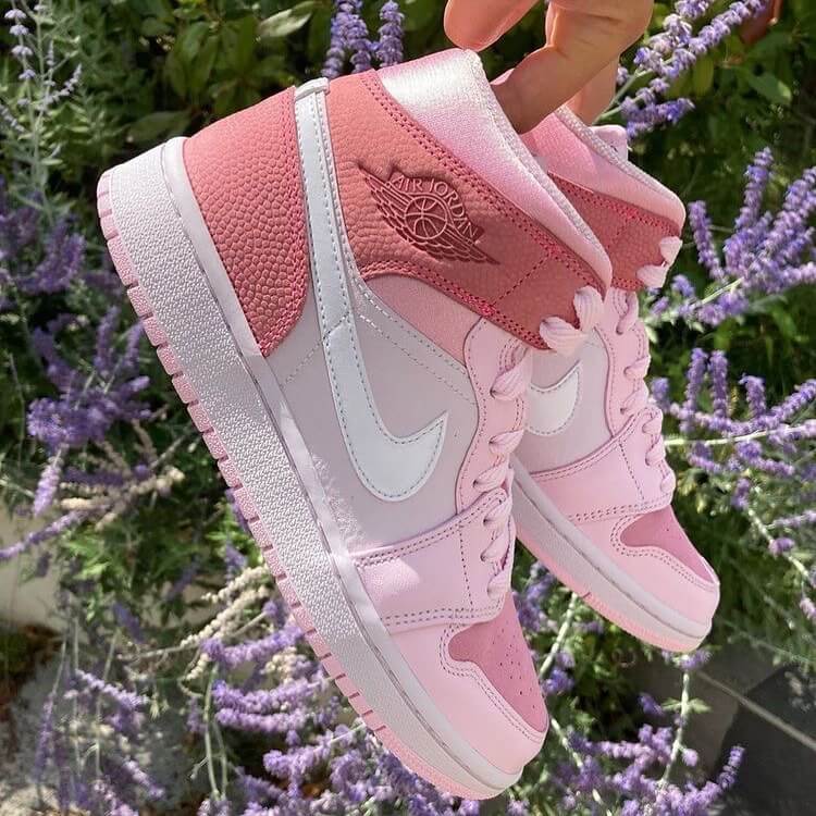 Custom Air Jordan 1 Digital Pink Sneakers - sneakerhypesusa