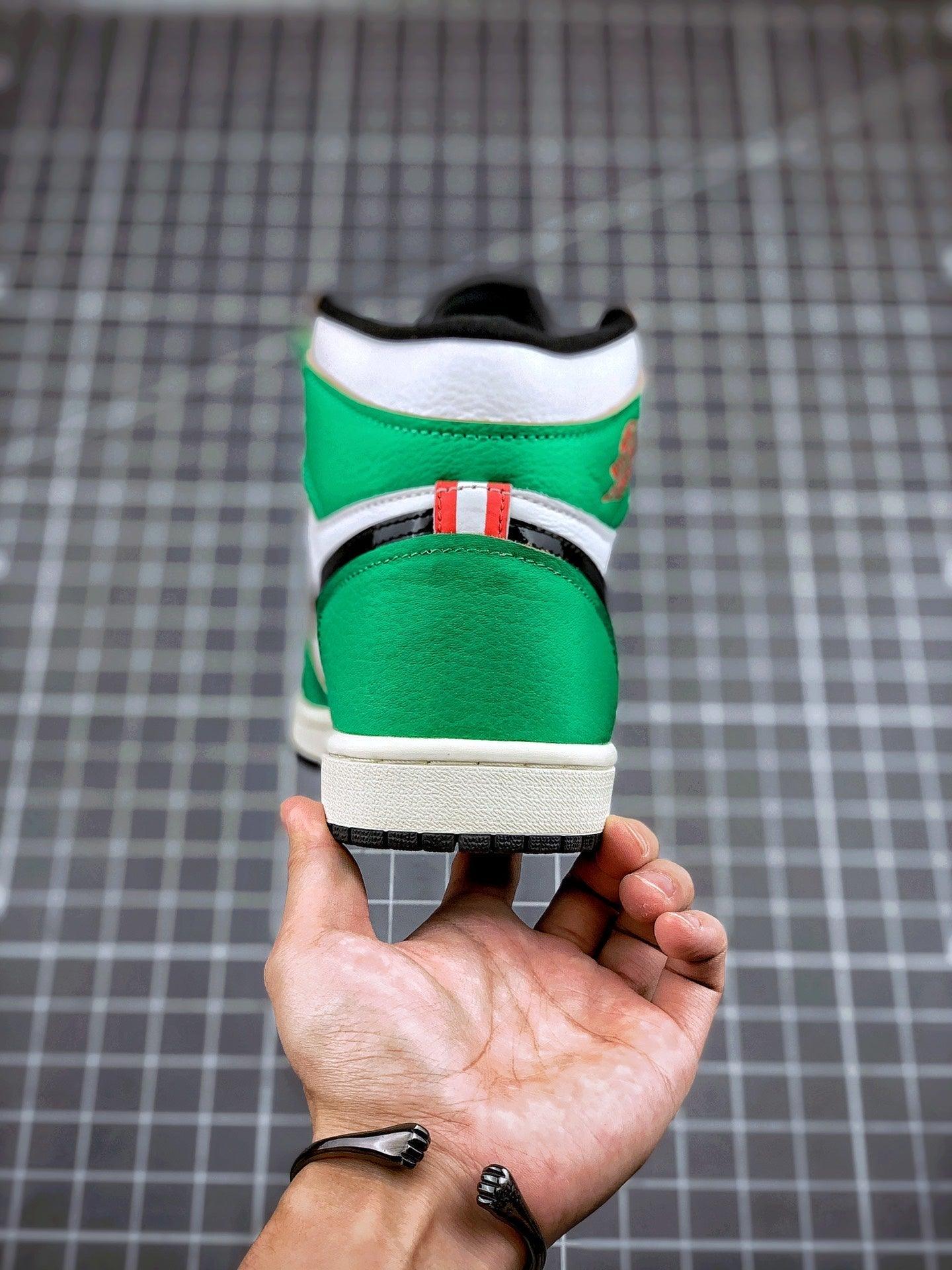 Custom Air Jordan 1 High OG Lucky Green DB4612-300 sneakerlandnet