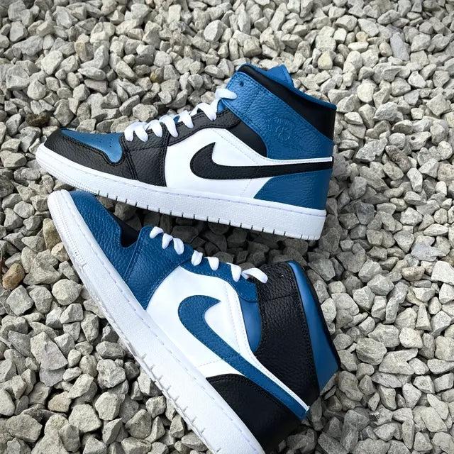 Custom Air Jordan 1 Inverted Blue - sneakerhypesusa