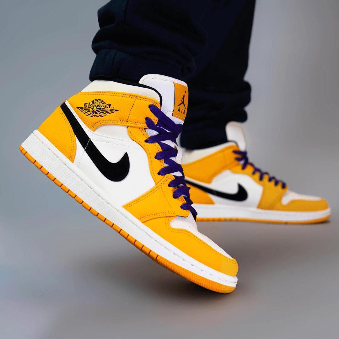 Custom Air Jordan 1 Lakers Sneakers - sneakerhypesusa