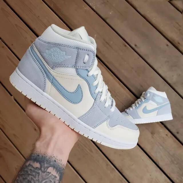 Custom Air Jordan 1 Light Blue Sneakers - sneakerhypesusa