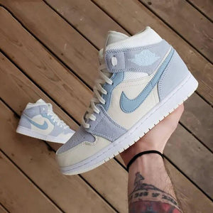 Custom Air Jordan 1 Light Blue Sneakers - sneakerhypesusa