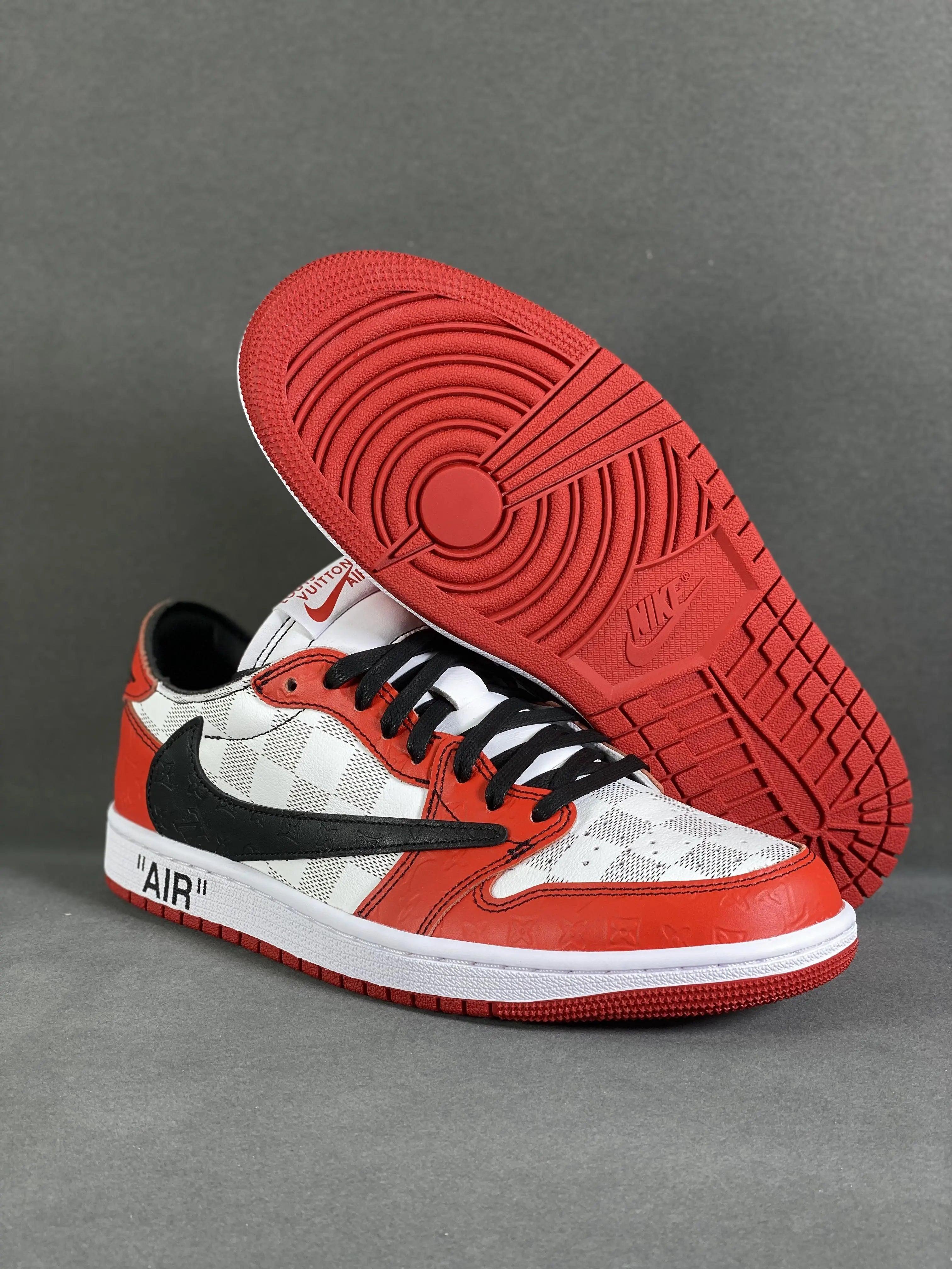 Custom Air Jordan 1 Low x Off-White x Travis Scott DZ2403 006 - sneakerhillcom