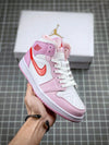 Custom Air Jordan 1 MID Pink Purple Valentine's Day - sneakerhillcom