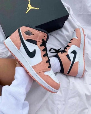 Custom Air Jordan 1 Mid" Digital Pink Quartz High Q ( Customs And Box ), Jordan 1 Sneakers Active sneakeronline