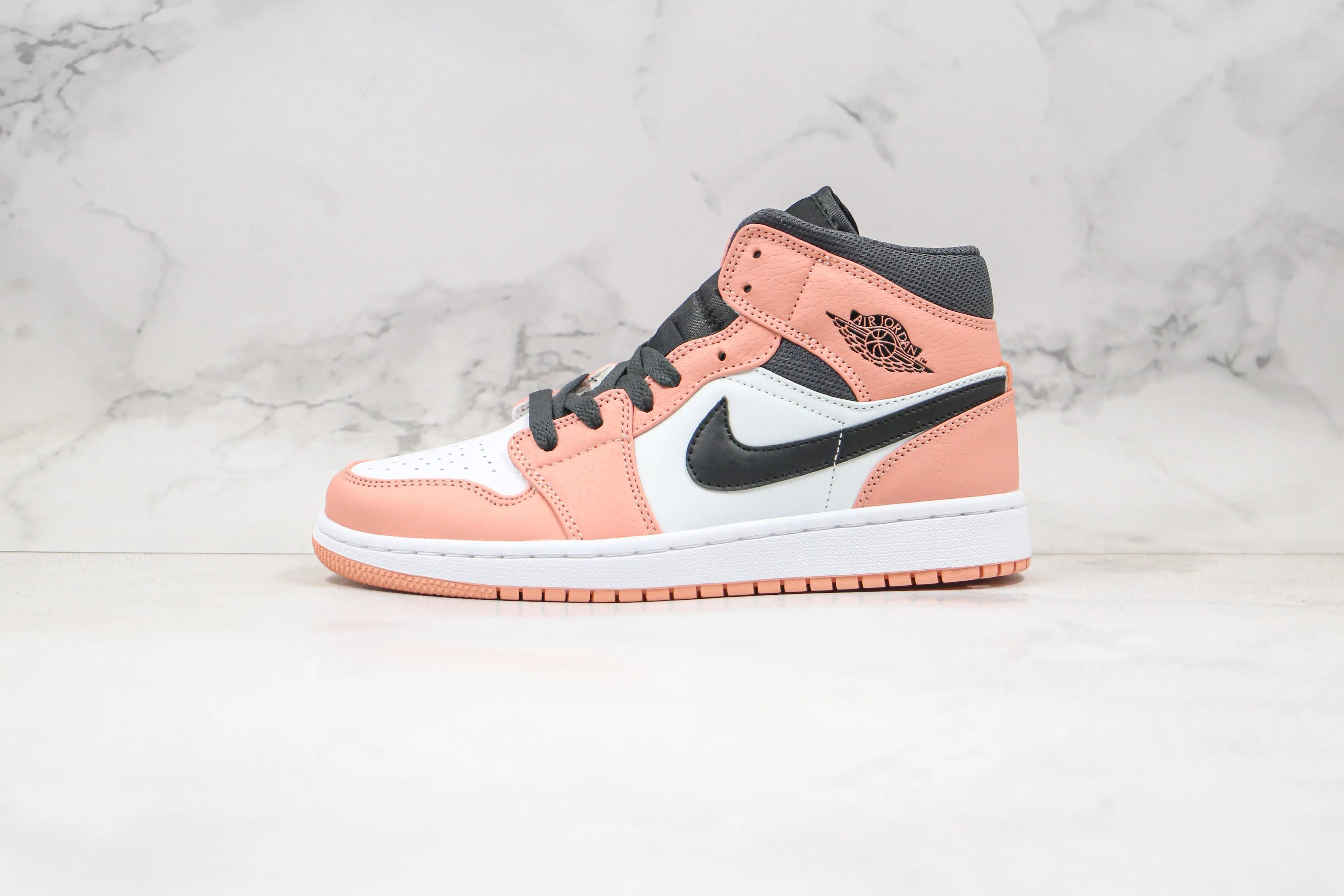 Custom Air Jordan 1 Mid" Digital Pink Quartz High Q ( Customs And Box ), Jordan 1 Sneakers Active blackoriginal