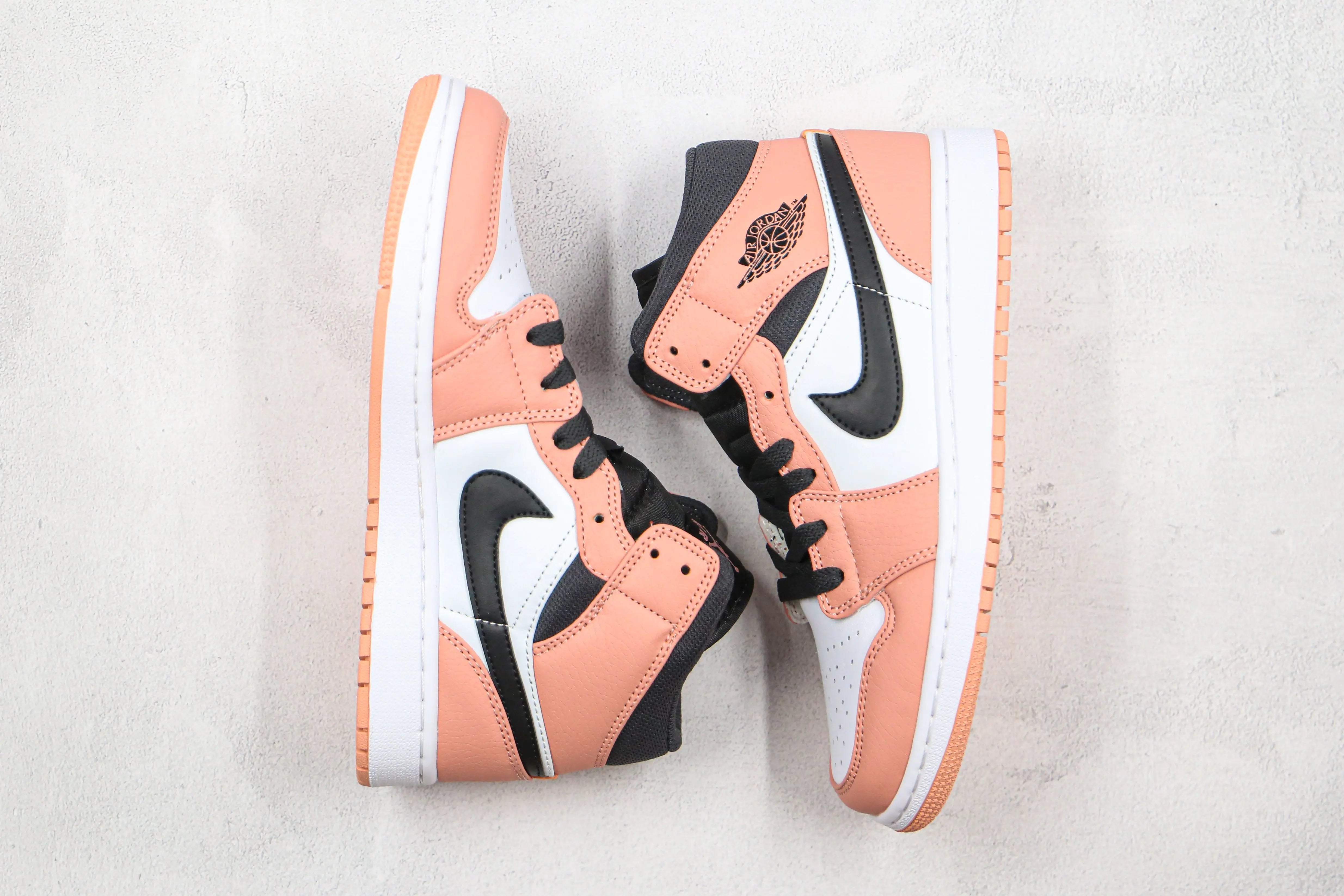 Custom Air Jordan 1 Mid" Digital Pink Quartz High Q ( Customs And Box ), Jordan 1 Sneakers Active blackoriginal