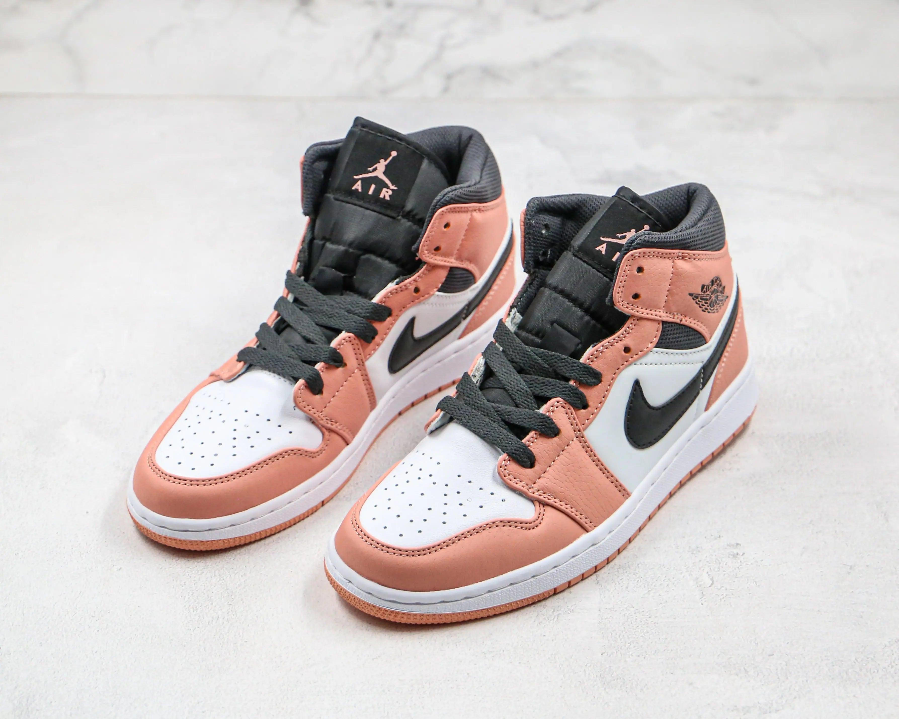 Custom Air Jordan 1 Mid" Digital Pink Quartz High Q ( Customs And Box ), Jordan 1 Sneakers Active sneakeronline