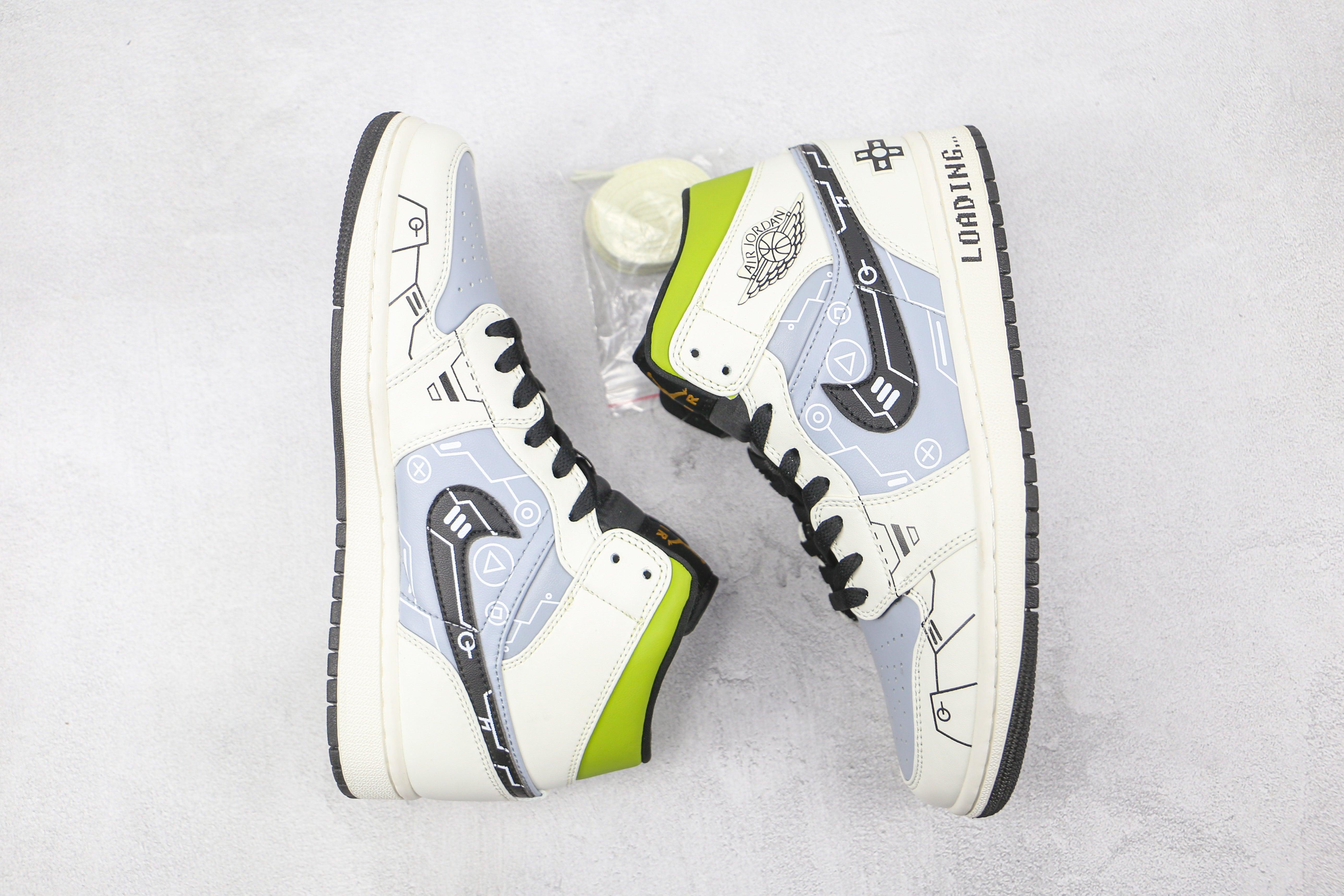 Custom Air Jordan 1 Mid 554725 170 sneakerlandnet