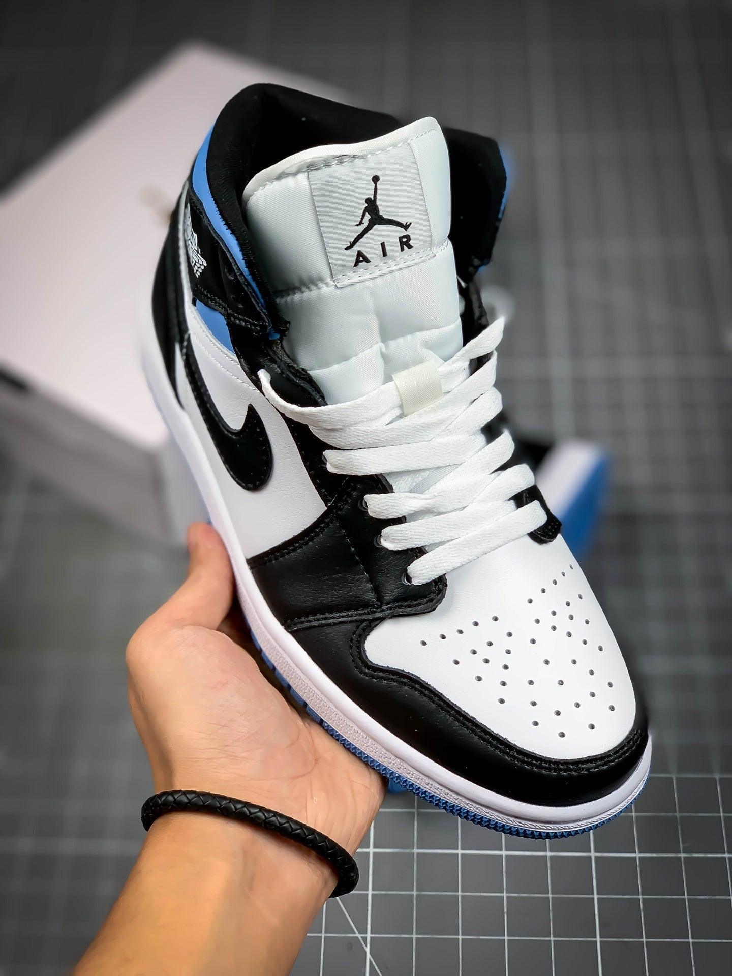 Custom Air Jordan 1 Mid AJ1 554724-117 - sneakerhillcom