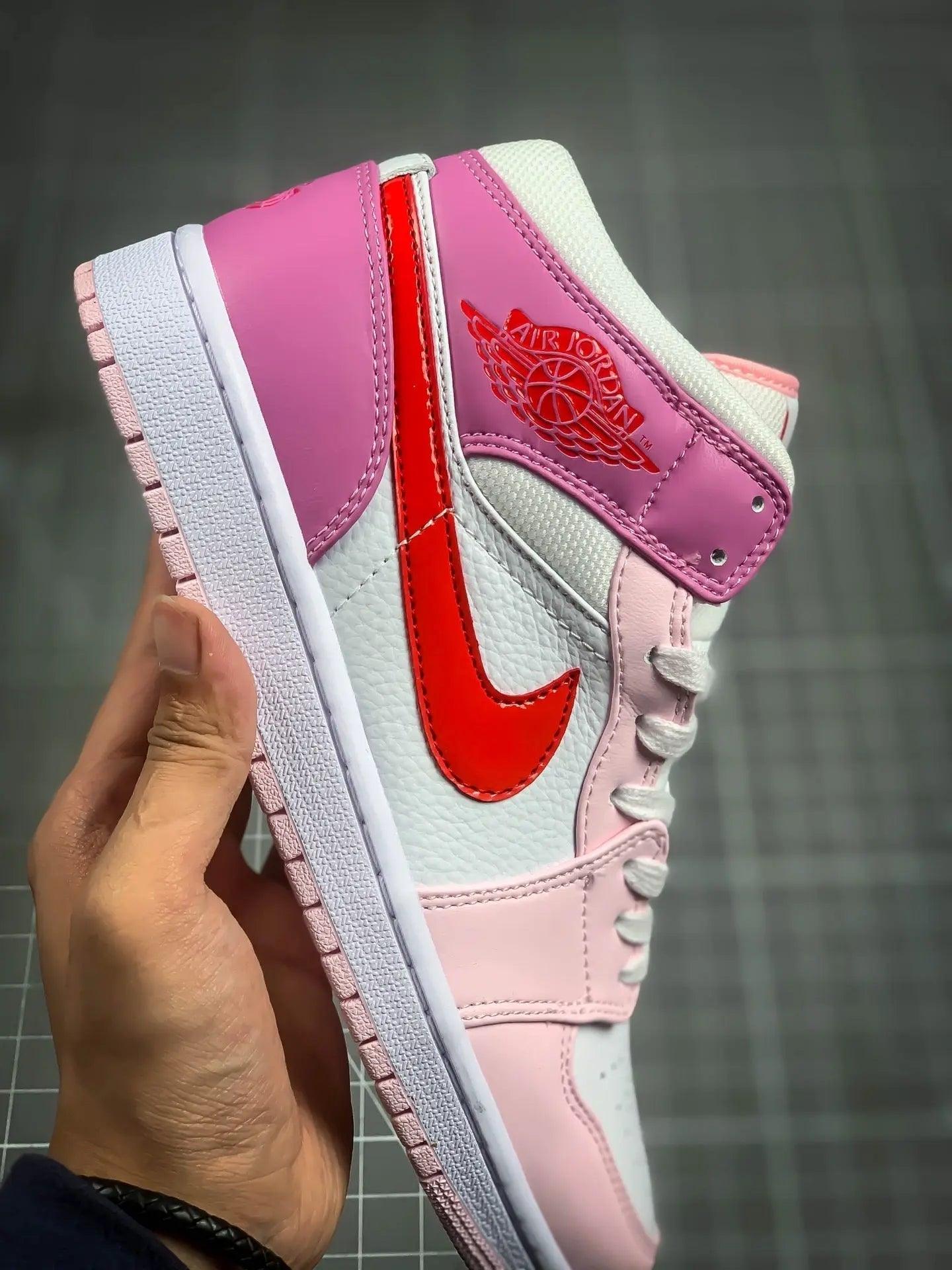 Custom Air Jordan 1 Mid AJ1 Joe 1 White Powder sneakerlandnet