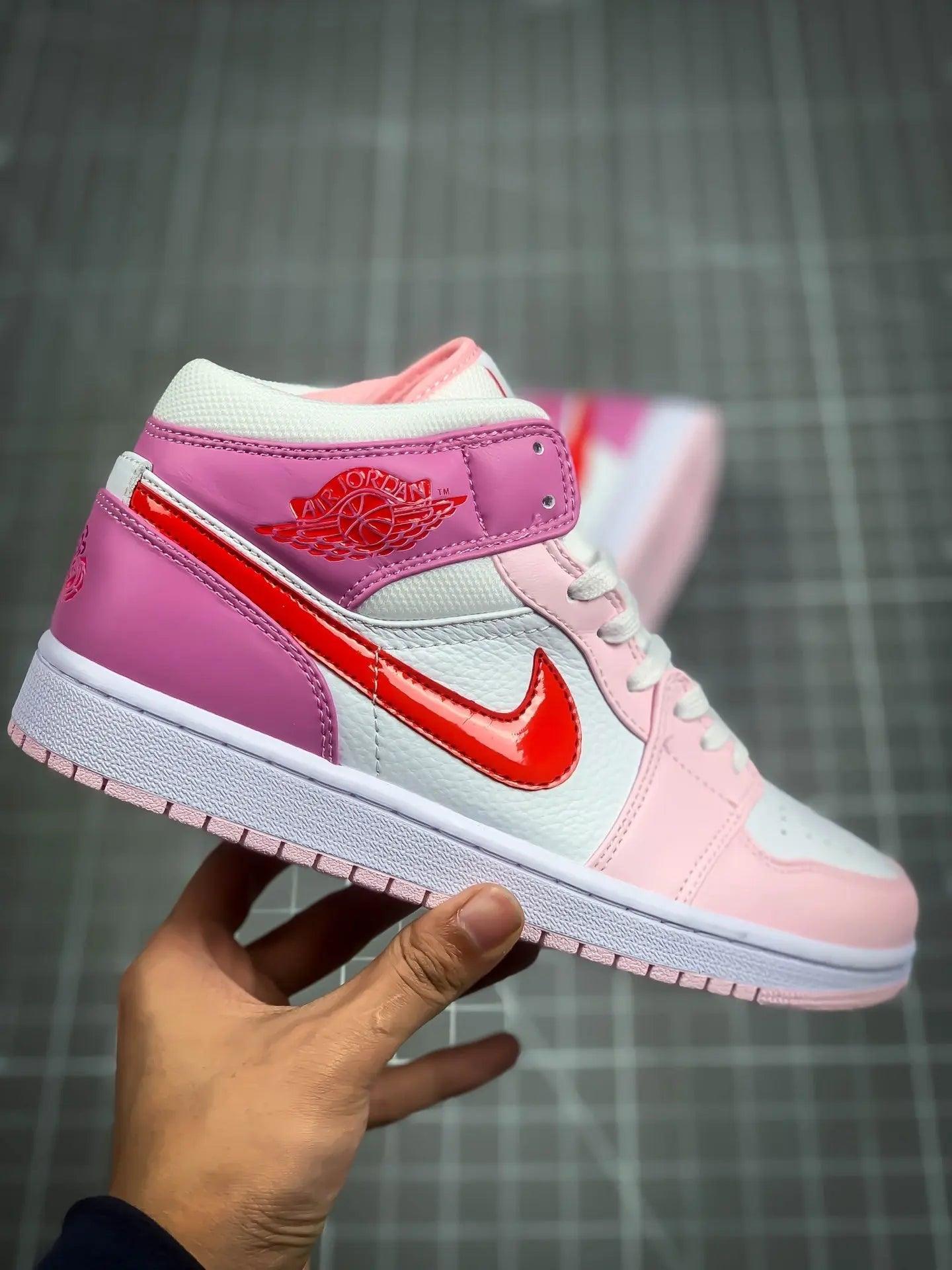 Custom Air Jordan 1 Mid AJ1 Joe 1 White Powder sneakerlandnet