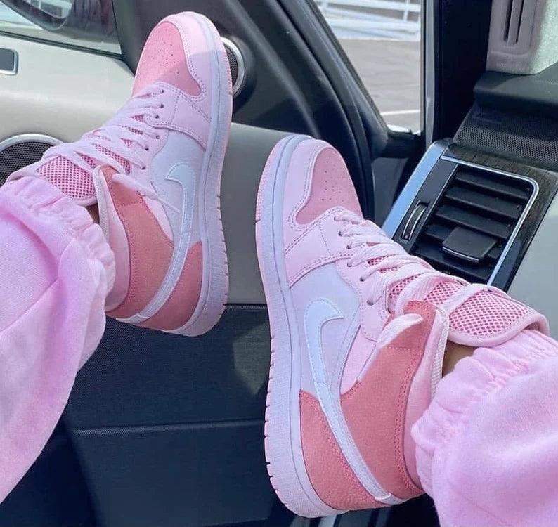 Custom Air Jordan 1 Mid Digital Pink High Q sneakerlandnet