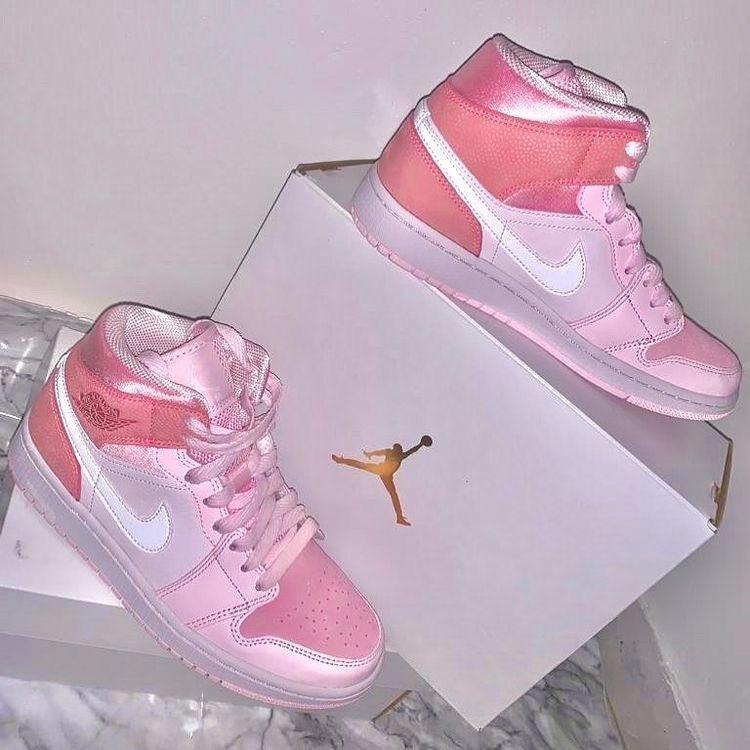 Custom Air Jordan 1 Mid Digital Pink High Q sneakerlandnet