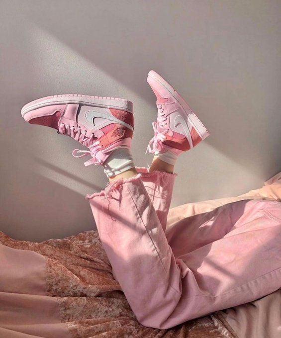 Custom Air Jordan 1 Mid Digital Pink High Q sneakerlandnet