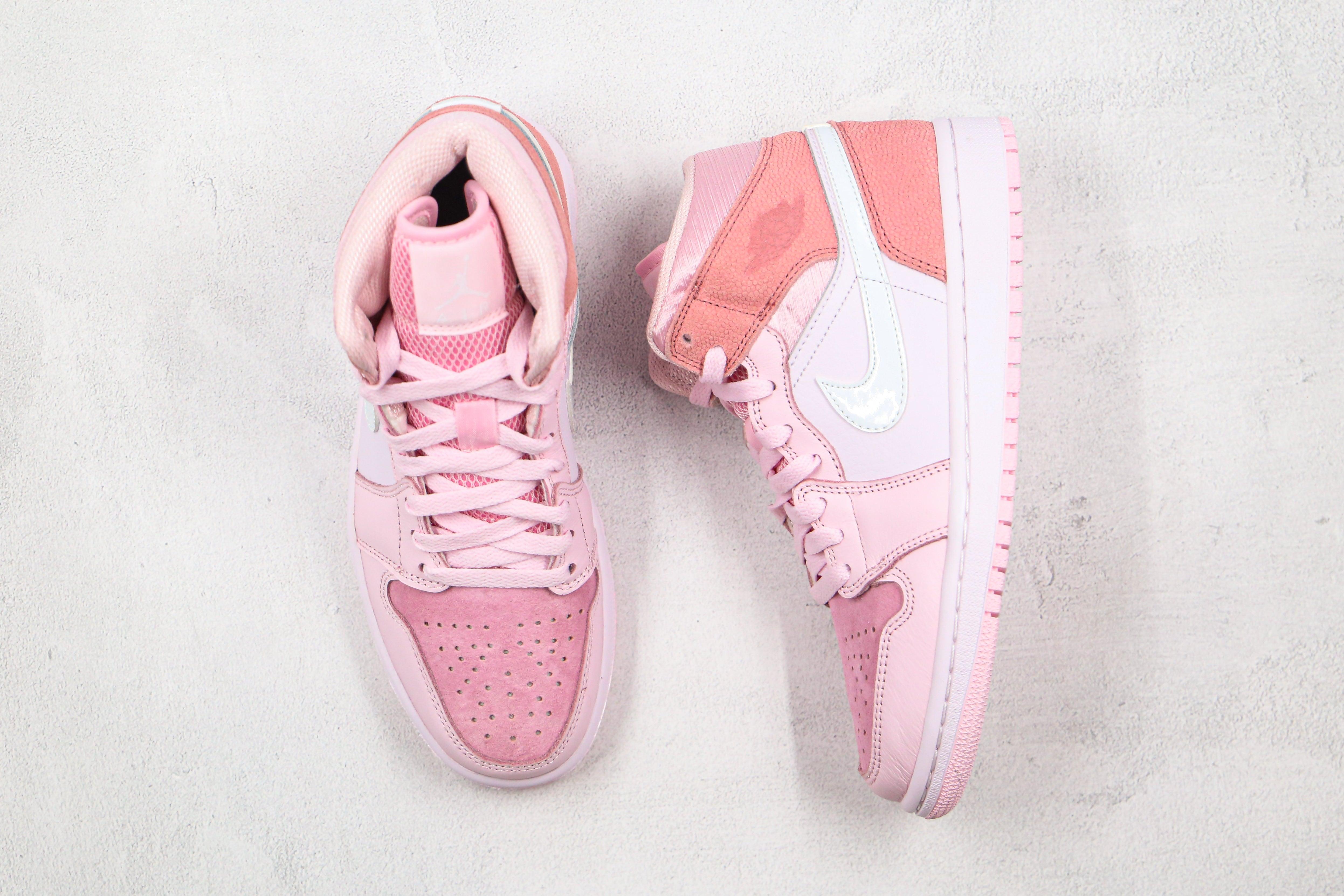 Custom Air Jordan 1 Mid Digital Pink High Q sneakerlandnet