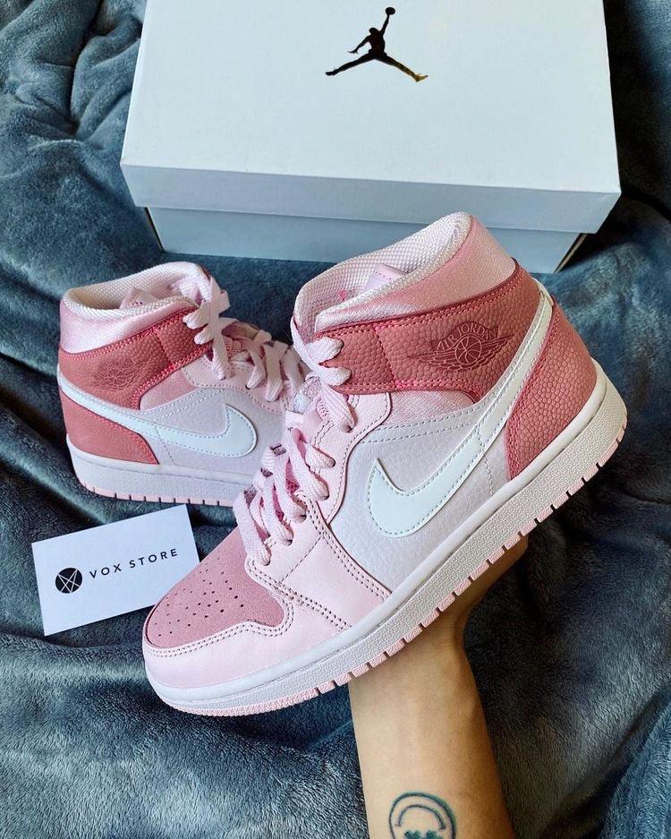 Custom Air Jordan 1 Mid Digital Pink High Q sneakerlandnet