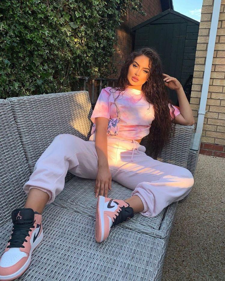 Custom Air Jordan 1 Mid Digital Pink Quartz High Q - sneakerhillcom