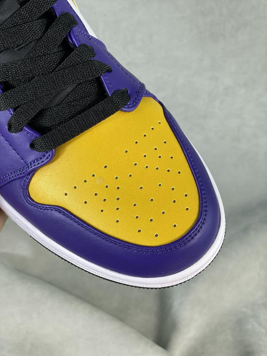 Custom Air Jordan 1 Mid 'Lakers' DQ8426-517 sneakerlandnet