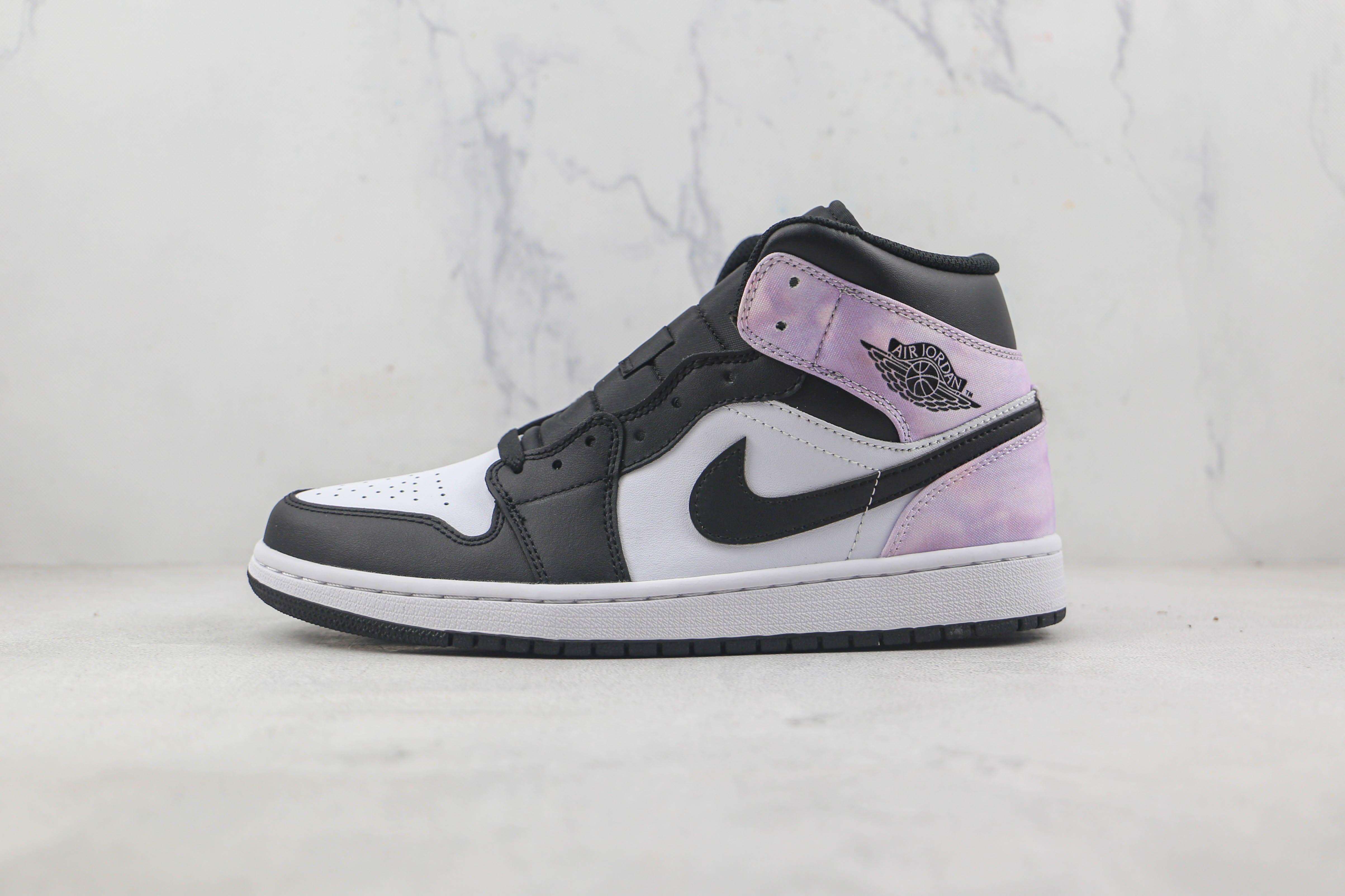 Custom Air Jordan 1 Mid White Tan Navy AJ1 - sneakerhillcom