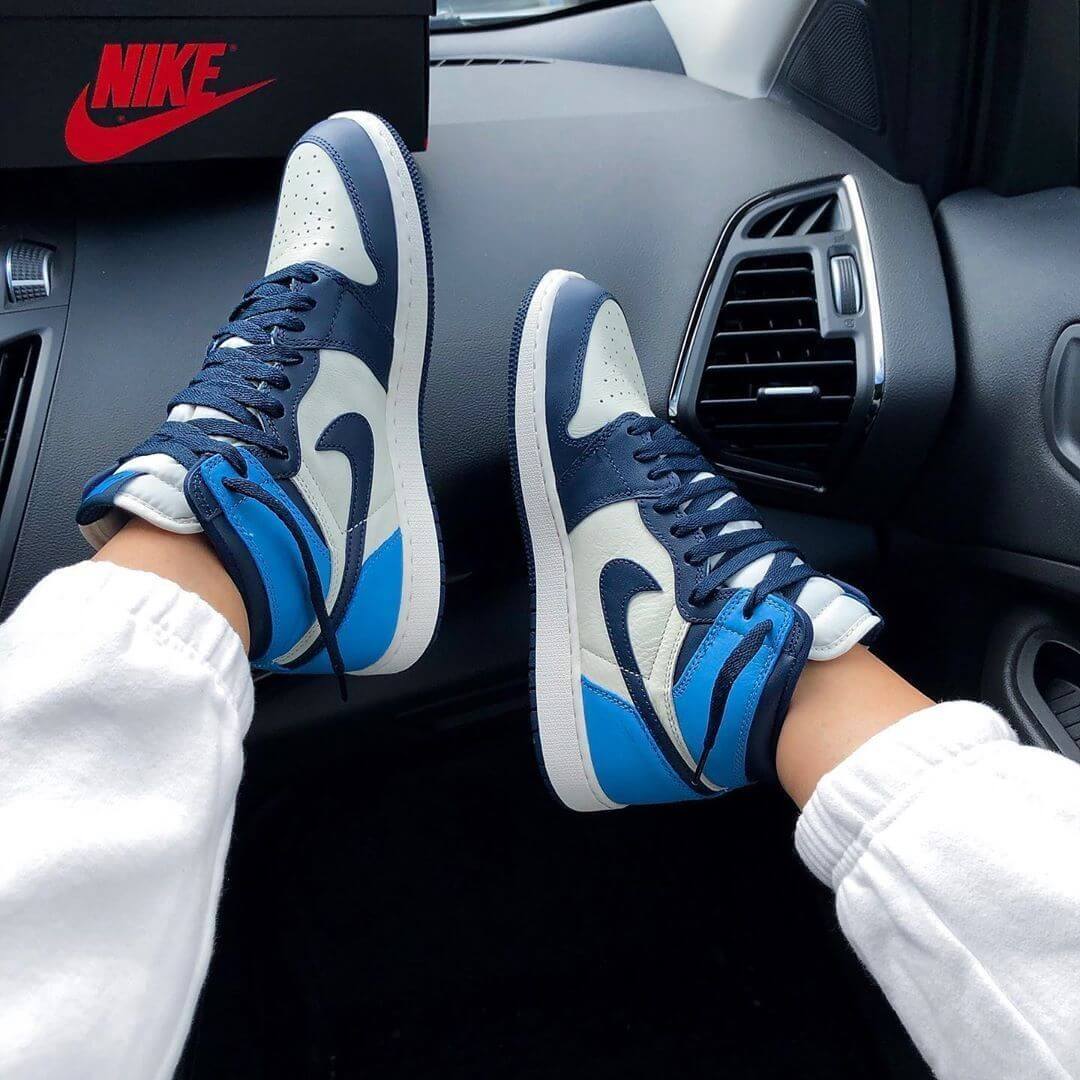 Custom Air Jordan 1 Obsidian Blue Sneakers - sneakerhypesusa