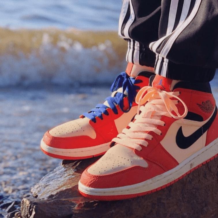 Custom Air Jordan 1 Orange Sneakers - sneakerhypesusa