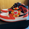 Custom Air Jordan 1 Orange Sneakers - sneakerhypesusa