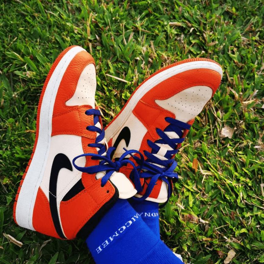 Custom Air Jordan 1 Orange Sneakers - sneakerhypesusa