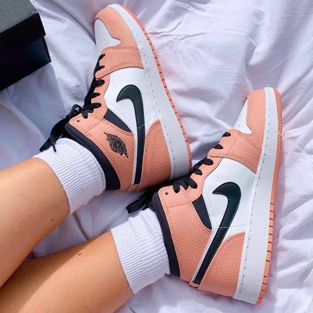 Custom Air Jordan 1 Pink Quartz Sneakers - sneakerhypesusa