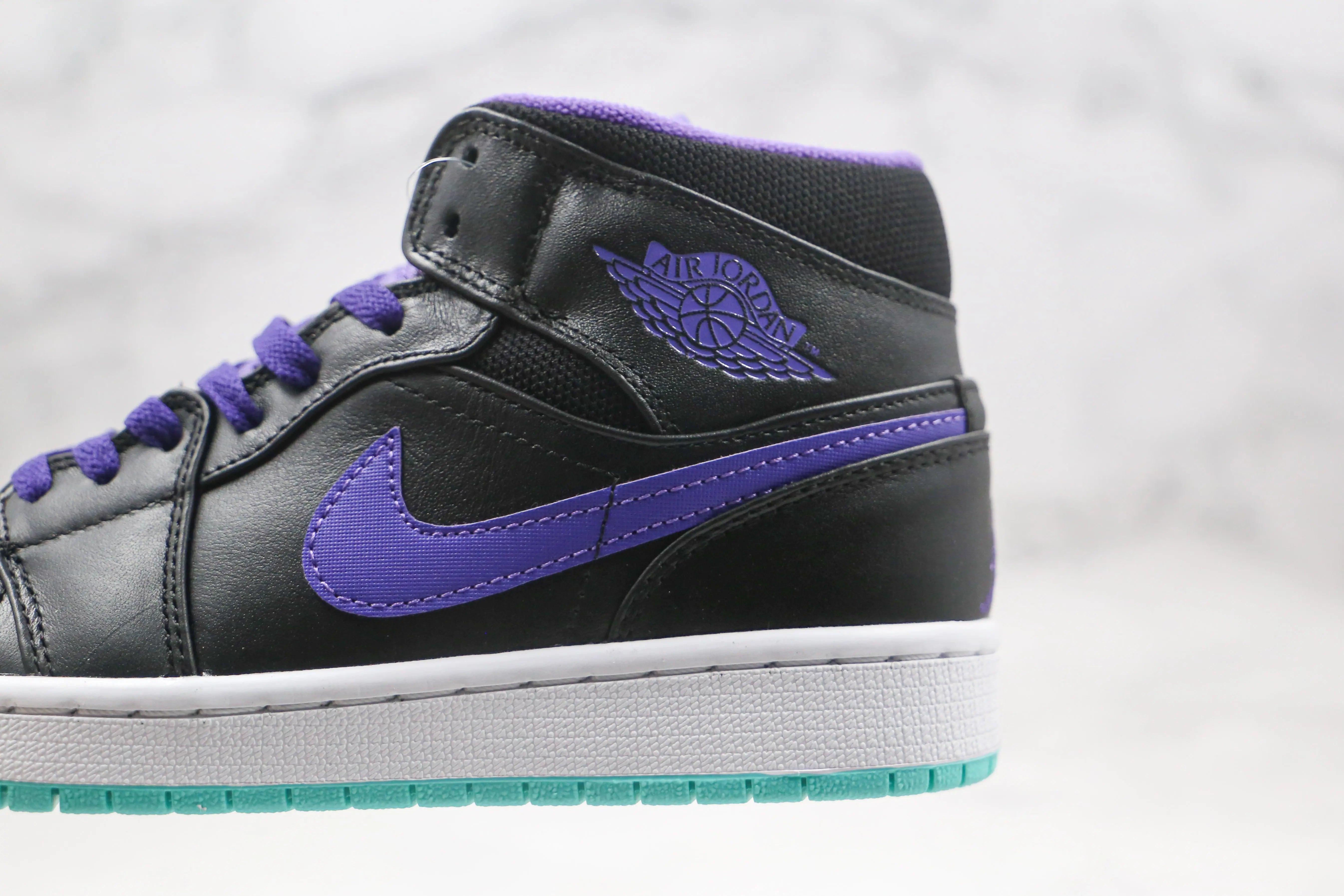 Custom Air Jordan 1 Purple Mid High Q ( Customs And Box ), Jordan 1 Sneakers Active luxurysteps