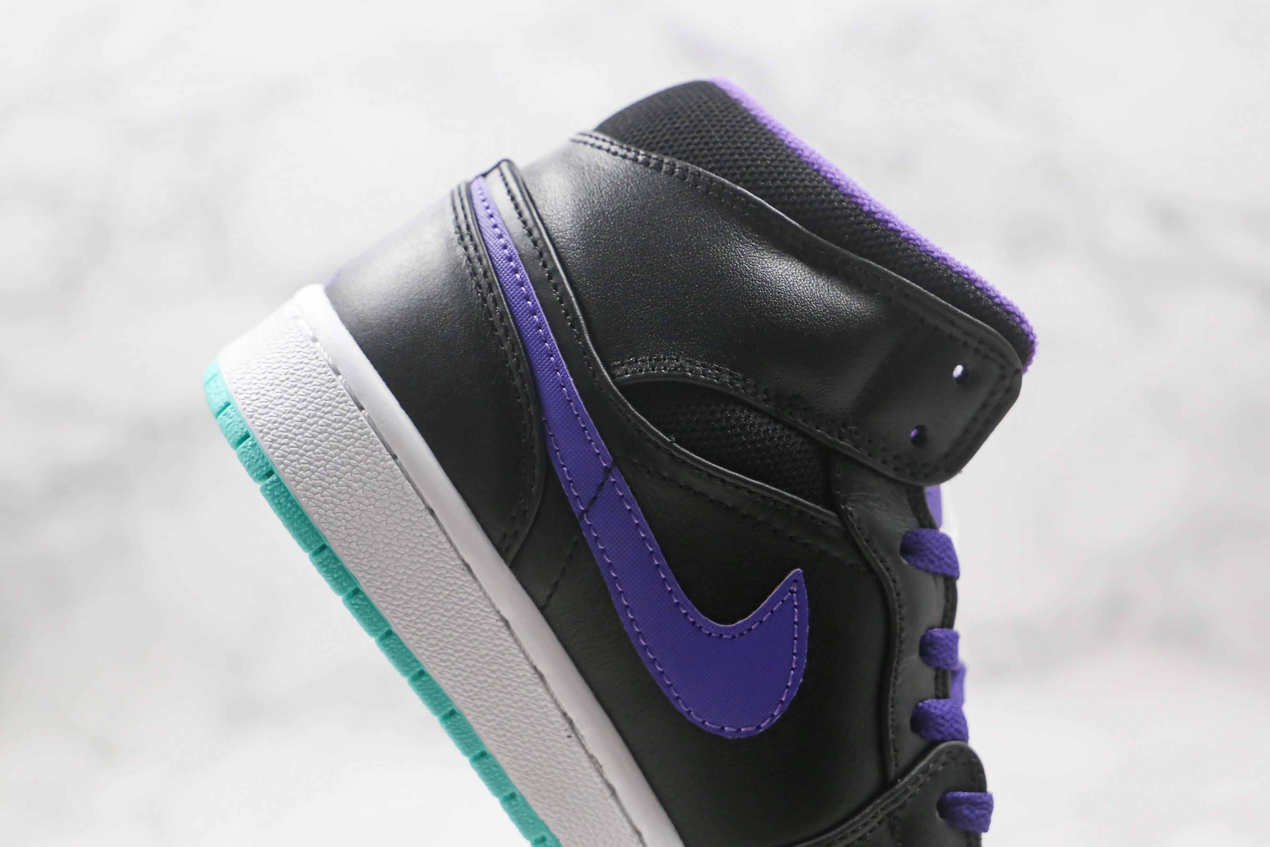 Custom Air Jordan 1 Purple Mid High Q ( Customs And Box ), Jordan 1 Sneakers Active luxurysteps