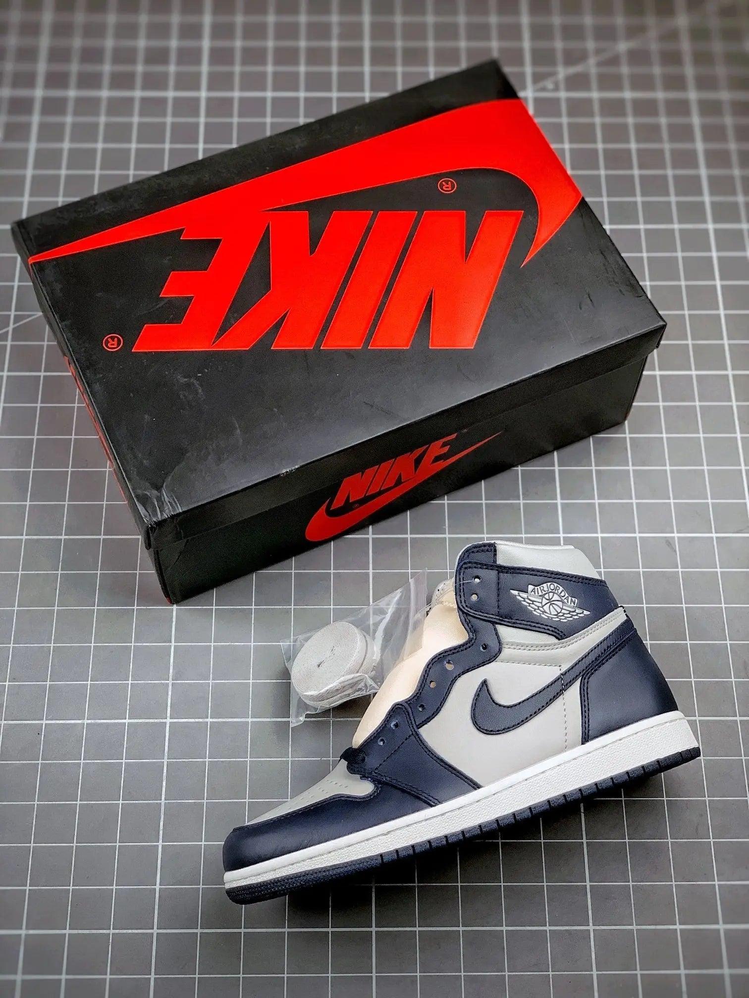 Custom Air Jordan 1 Retro Grey Blue Georgetown sneakeronline