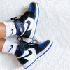 Custom Air Jordan 1 Royal Blue Toe Sneakers - sneakerhypesusa