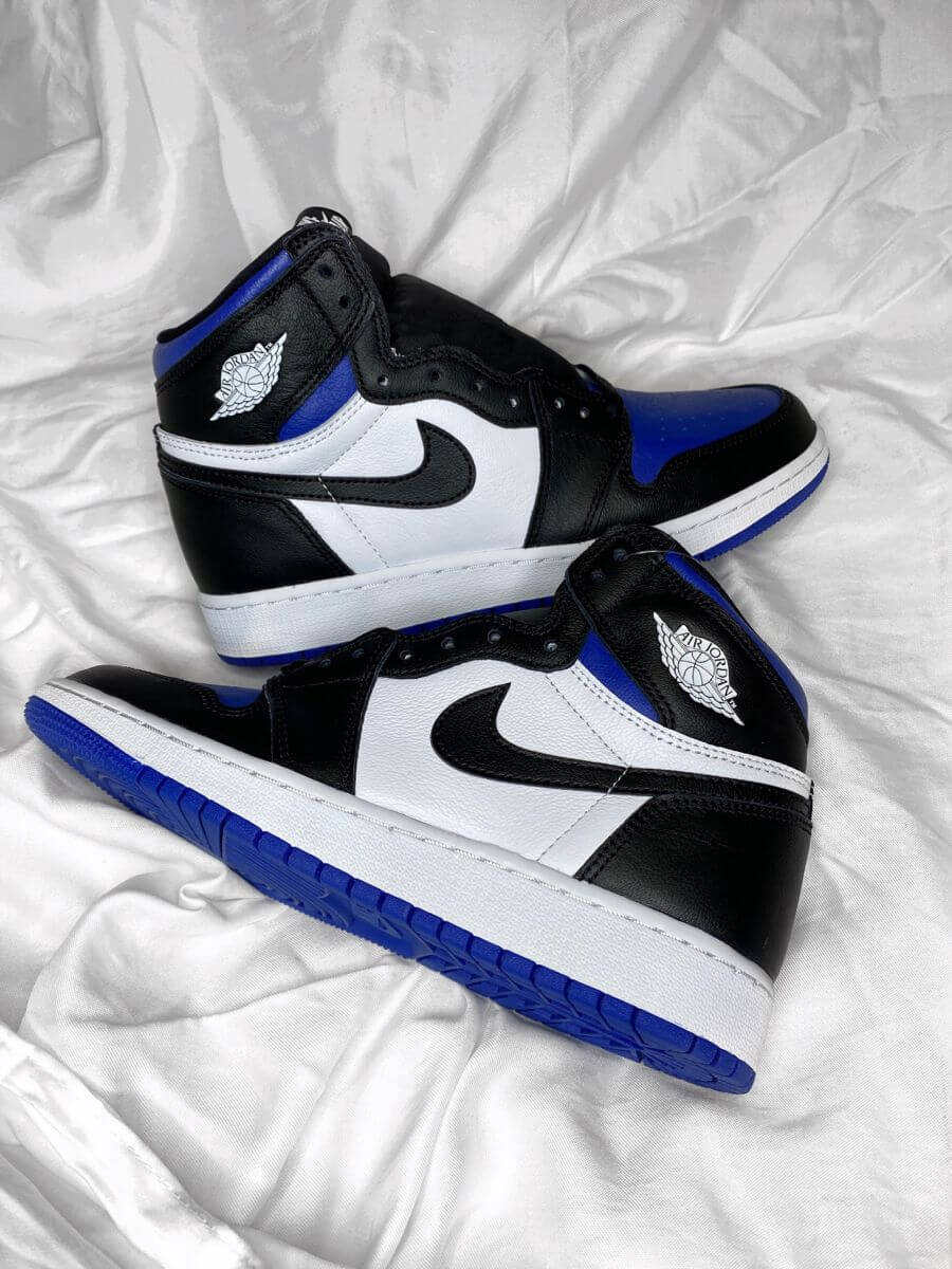 Custom Air Jordan 1 Royal Blue Toe Sneakers - sneakerhypesusa