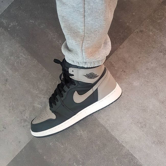 Custom Air Jordan 1 Shadow Grey Sneakers - sneakerhypesusa