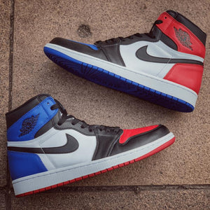 Custom Air Jordan 1 Yin Yang Blue Red Sneakers - sneakerhypesusa