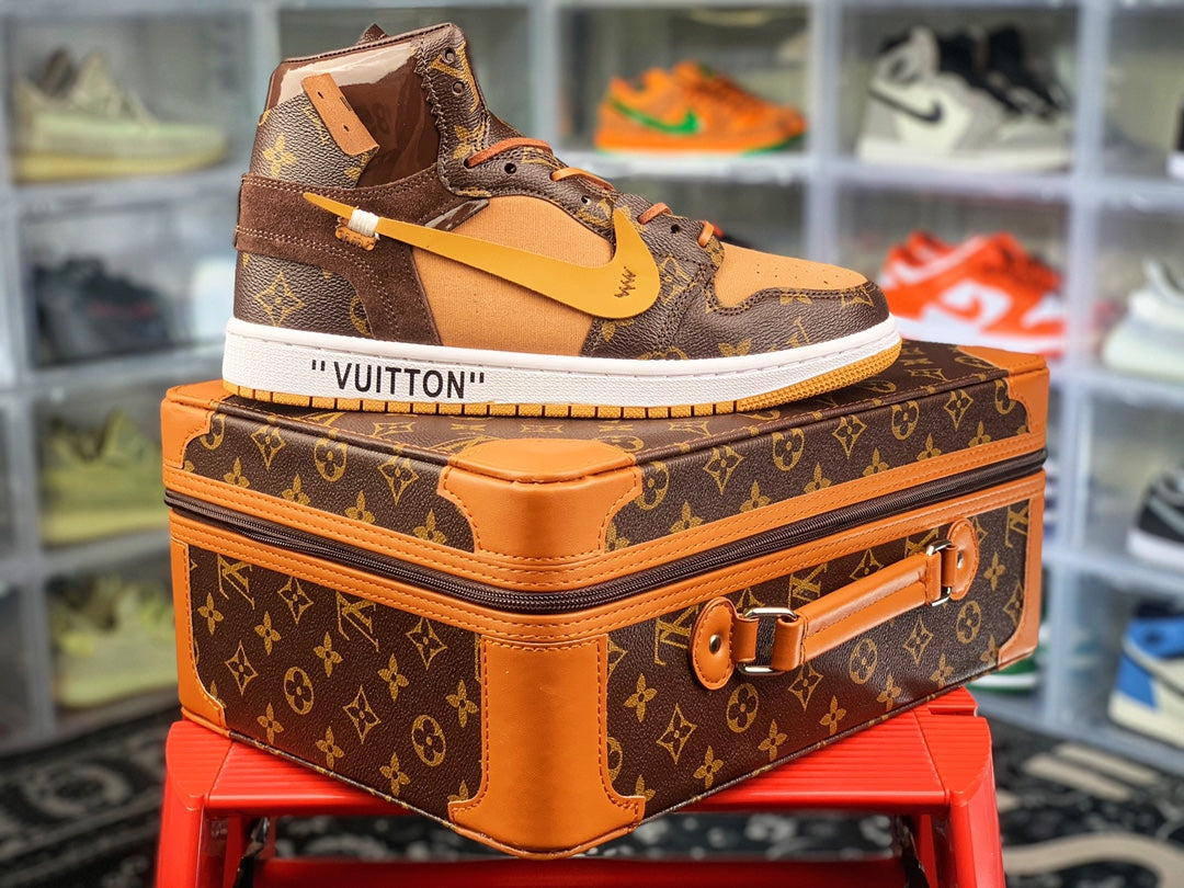 Custom Air Jordan 1 x LV x OFF WHITE Virgil Abloh sneakerhypesusa