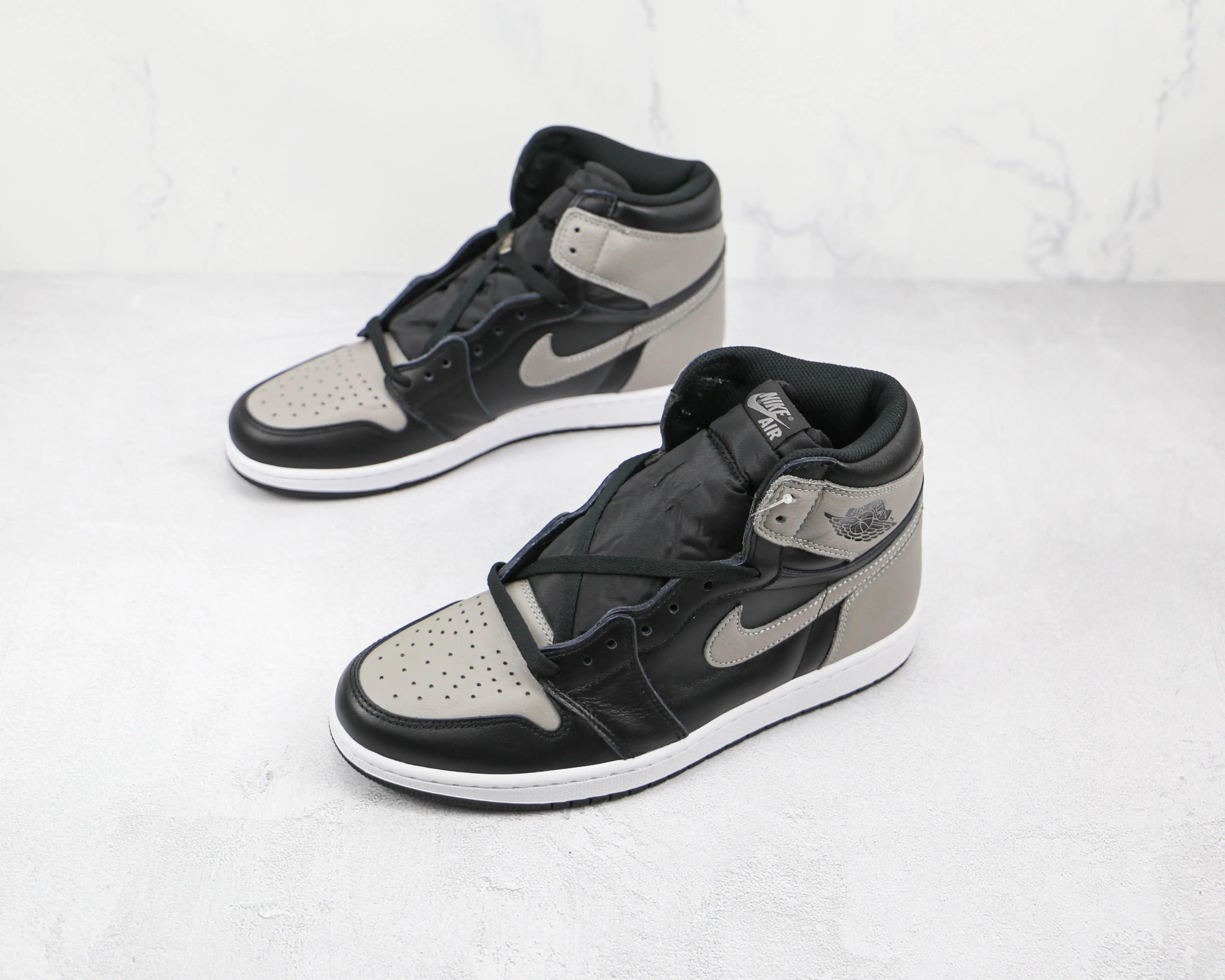 Custom Black Grey Jordan 1 High Q ( Customs And Box ), Jordan 1 Sneakers - sneakerhillcom
